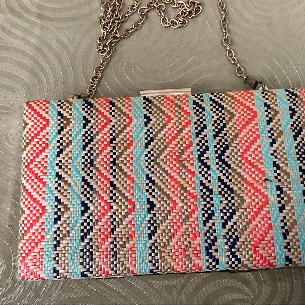 Sondra Roberts Multicolored Zigzag Pattern Hardsh… - image 2